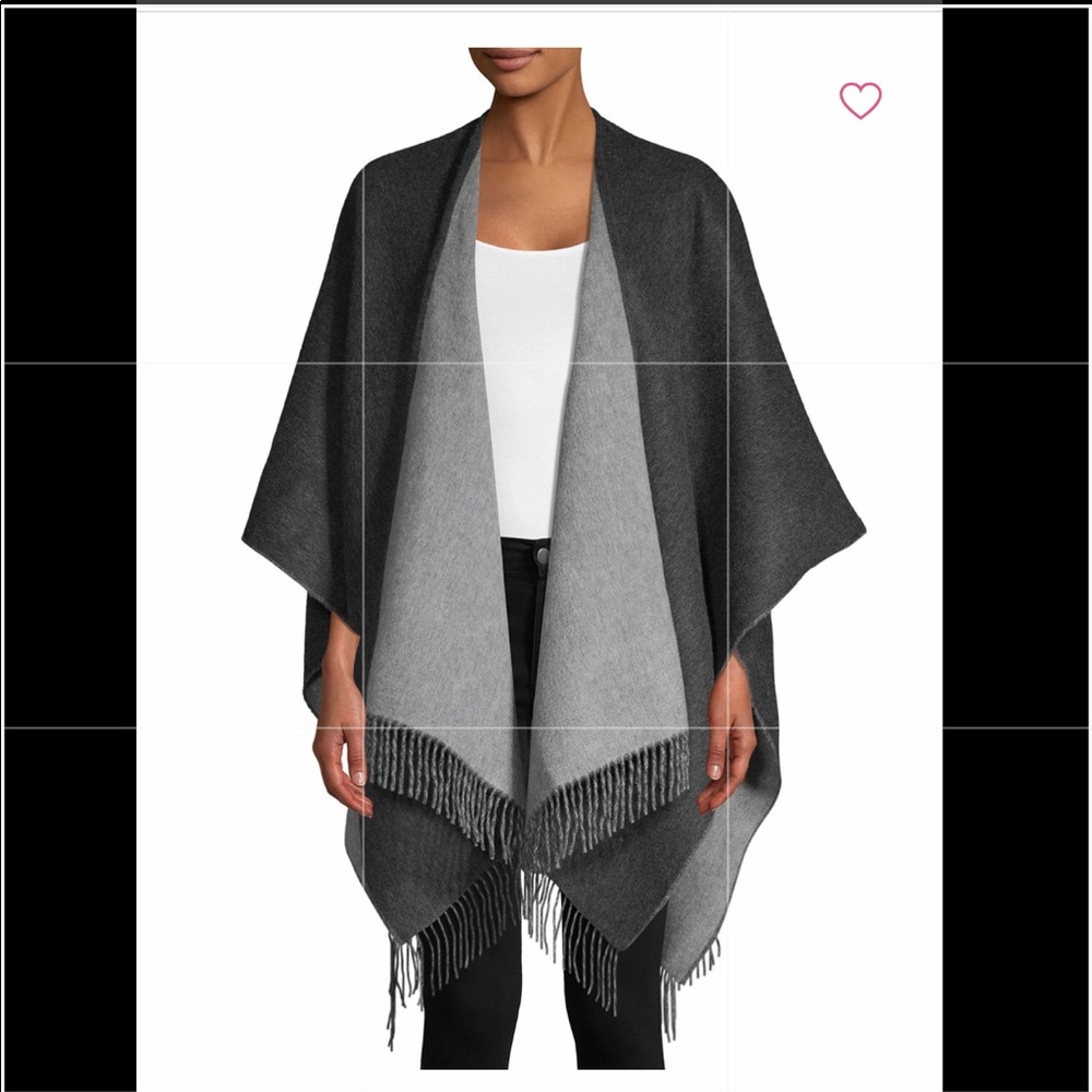 Amicale Pure Lambswool Ruana - Picture 4 of 4